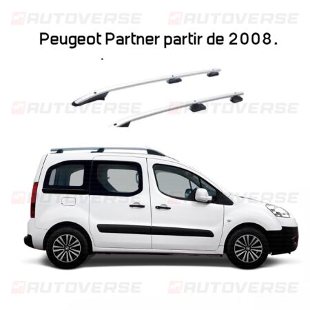 Barres de toit longitudinales Peugeot Partner Chassis - L1 A partir de 2008