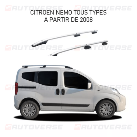 Barres de toit longitudinales Citroen Nemo Tous types A partir de 2008