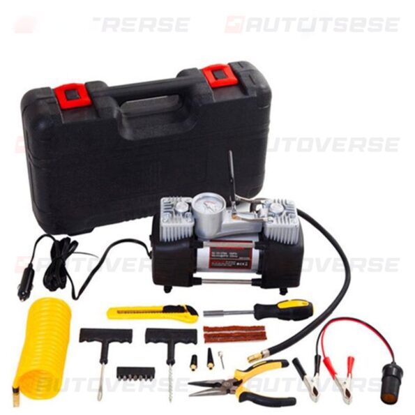 184.Compresseur d’air à double cylindre avec boite outillage complet2