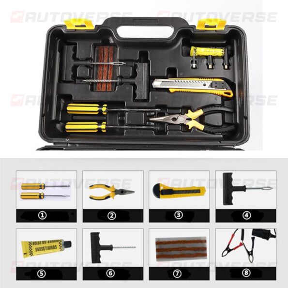 184.Compresseur d’air à double cylindre avec boite outillage complet5
