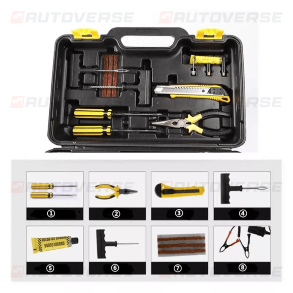 184.Compresseur d’air à double cylindre avec boite outillage complet8