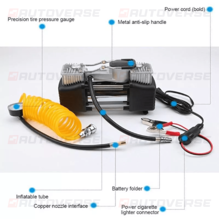 Compresseur d’air à double cylindre avec boite outillage complet