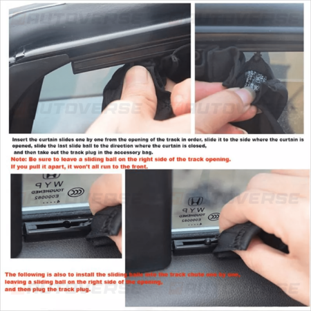 2 pièces rideau fenêtre voiture latérale Protection UV