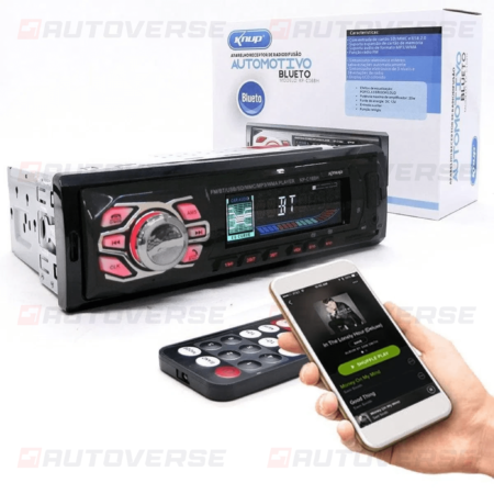 Autoradio USB / SD / MP3 Bluetooth FM avec 1 télécommande DIN