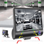 204.Dashcam Maroc 4 pouces FHD 1080P voiture DVR caméra 3 lentille