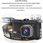 222.Enregistreur vidéo Full HD 1080P DashCam caméra DVR de voiture 102