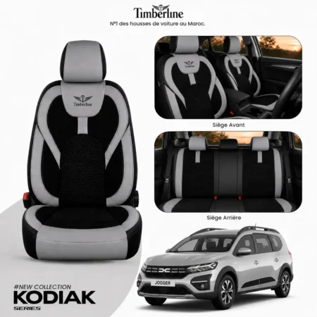 Housse de siège Dacia Jogger 2022-2026 — Timberline Kodiak Gris