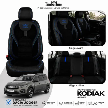 Housse de siège Dacia Jogger 2022-2026 — Timberline Kodiak Bleu