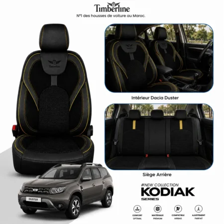 Housse de siège Dacia Duster 2013-2026 — Timberline Kodiak Jaune
