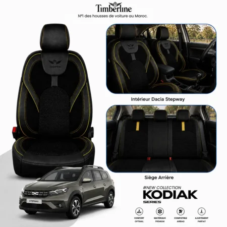 Housse de siège Dacia Stepway 2013-2026 — Timberline Kodiak Jaune